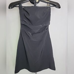 White Fox Strapless Mini Dress In Black Size XS Halter Top